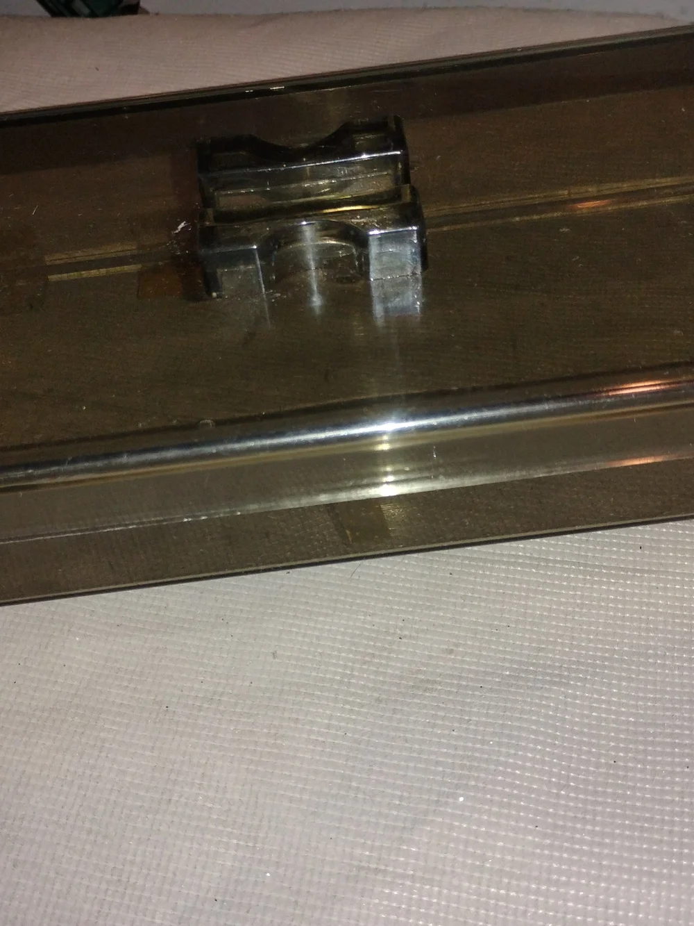Vintage Clear Plastic Phone Display Tray - Transparent